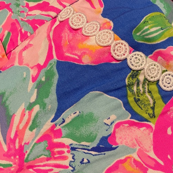 Lilly Pulitzer High Waist Floral Shorts - Vibrant Multicolor - Picture 7 of 9